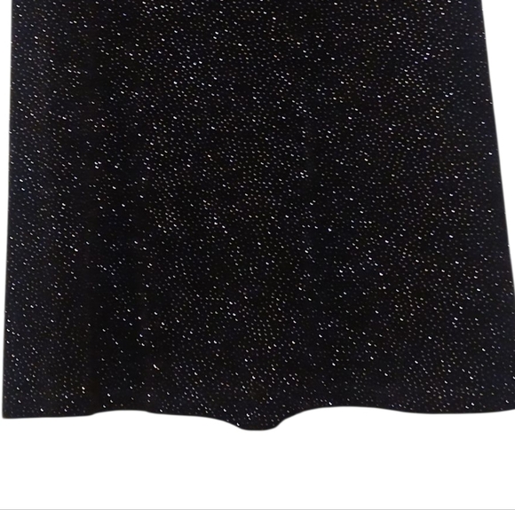 Hampton Nites - Black Mini Dress W/ Sparkles Through Out , Short Sleeve, Size 8 - Picture 7 of 11